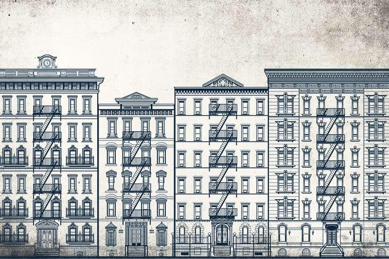 Carta da parati Gray Building