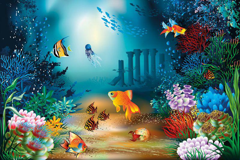 Carta da parati Fondo Marino 4