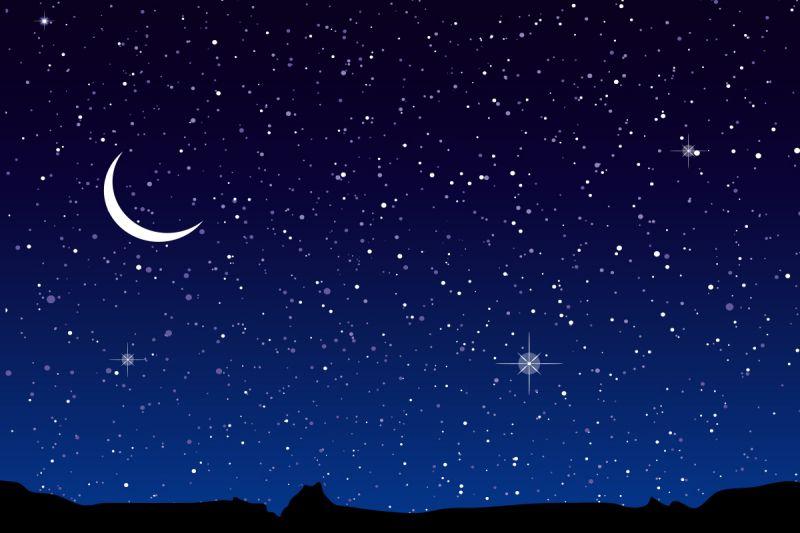 Carta da parati Cielo Stellato e Luna