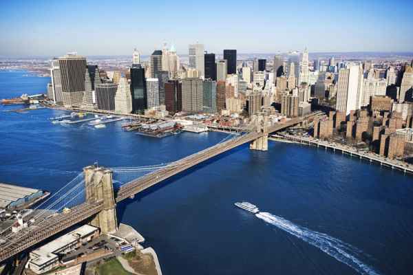 Carta da parati New York, Manhattan e Ponte di Brooklyn