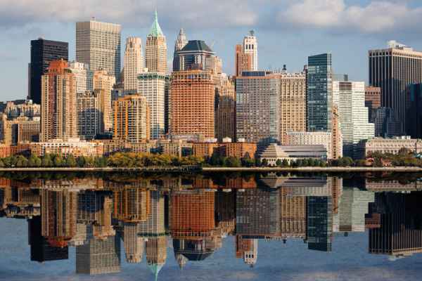 Carta da parati New York, Manhattan Hudson River