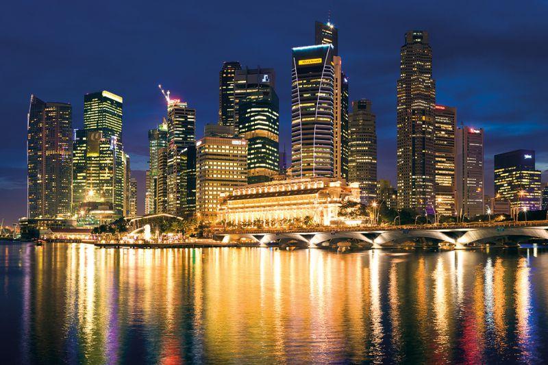 Carta da parati Singapore Skyline