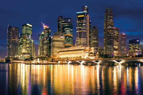 Carta da parati Singapore Skyline