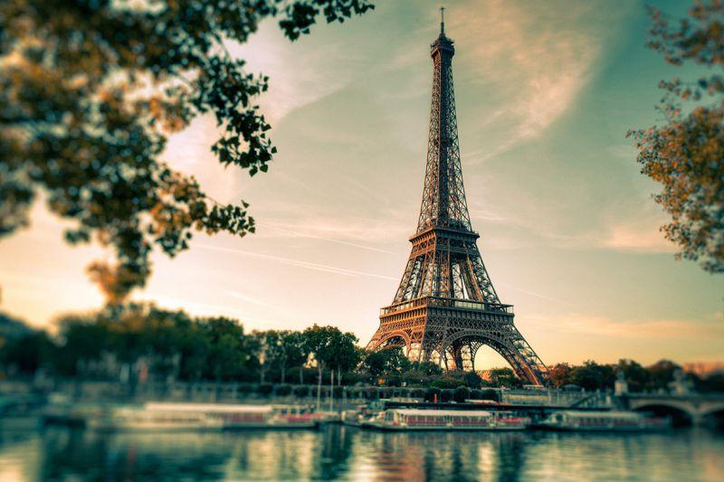 Carta da parati Parigi, Torre Eiffel Vintage