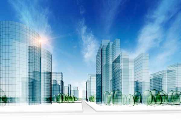 Carta da parati Glass city