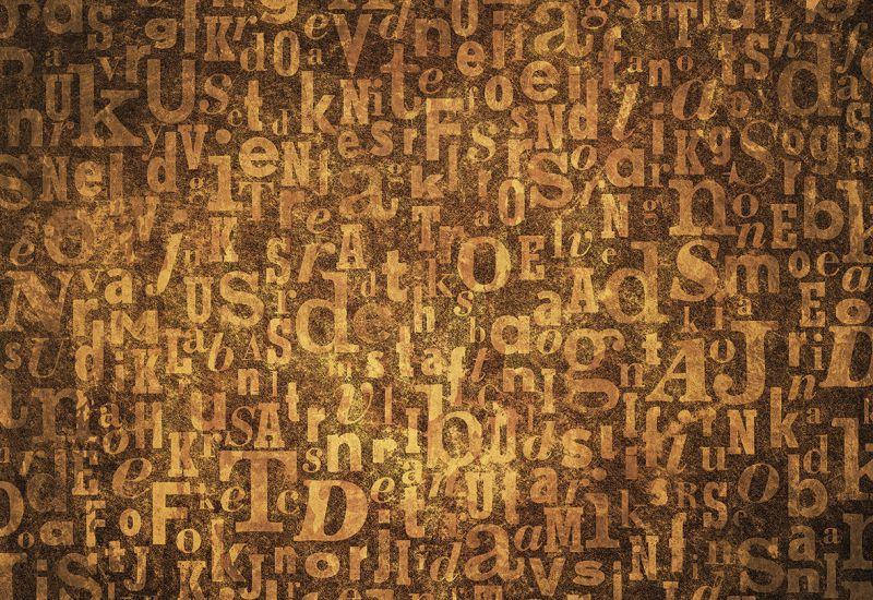 Carta da parati Lettering