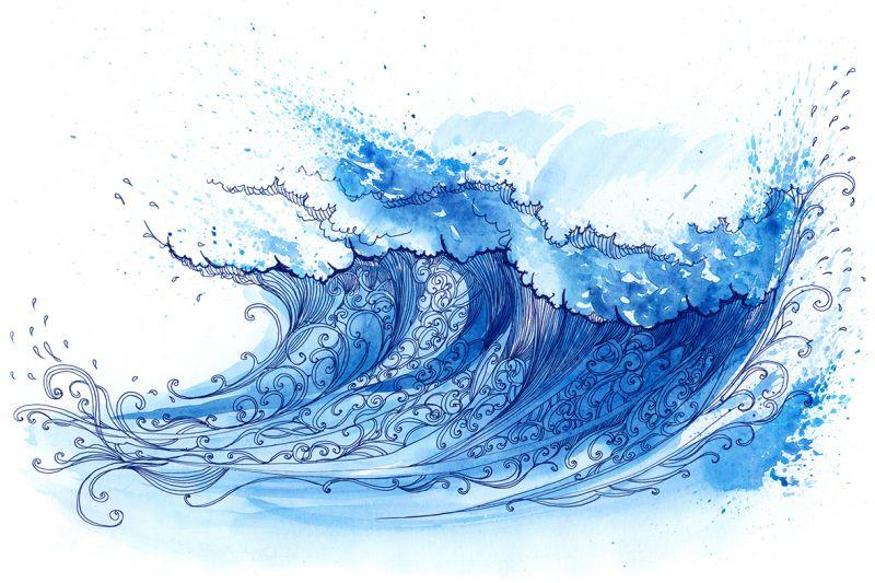Carta da parati Onda azzurra