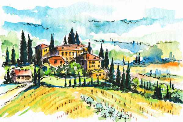 Carta da parati Collina Toscana