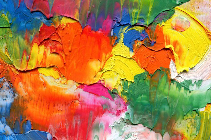 Carta da parati Onde colorate in acrilico