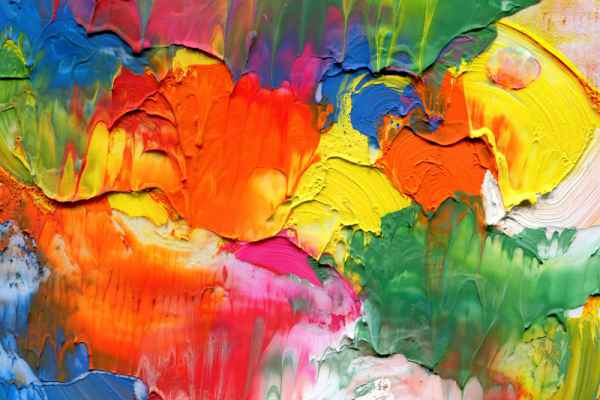Carta da parati Onde colorate in acrilico