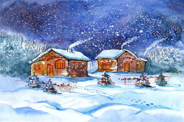 Carta da parati Villaggio invernale
