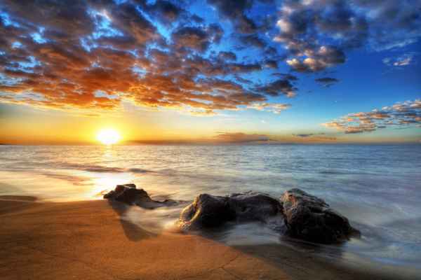 Carta da parati Tramonto a Réunion