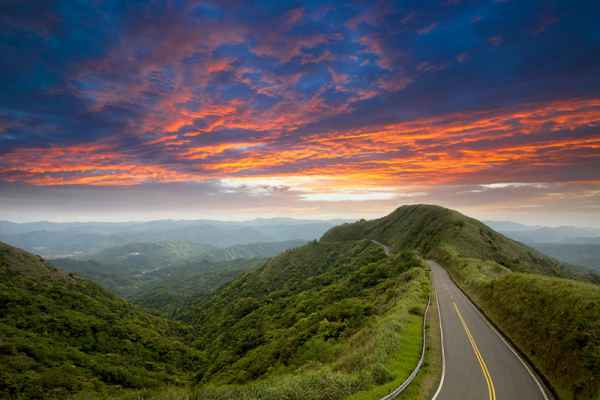 Carta da parati Tramonto a Taiwan