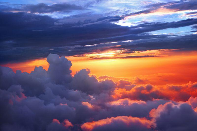 Carta da parati Tramonto dall'aereo